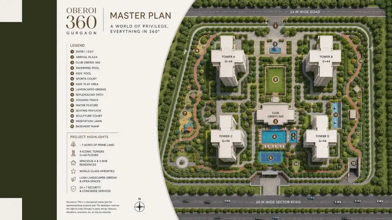 Oberoi Three Sixty North Gurgaon Master Plan